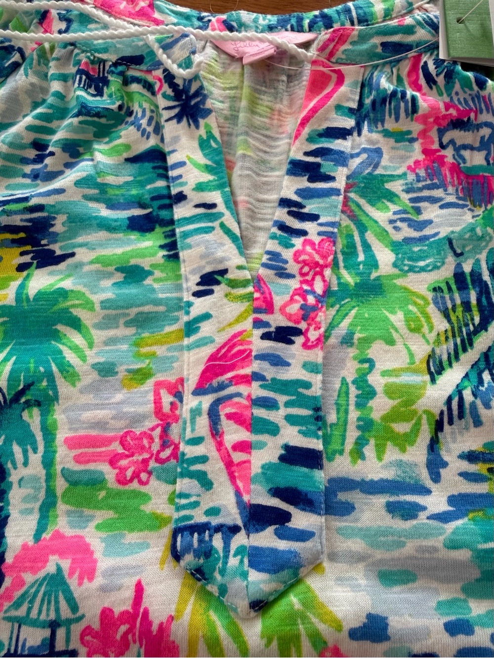 NWT Lilly Pulitzer Del Lago Tunic Top Salt In The Air Pink Blue Sailboat Size M - Picture 11 of 16